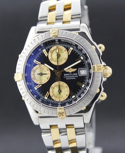 (image for) BREITLING HALF GOLD CHRONOGRAPH WATCH / B13352